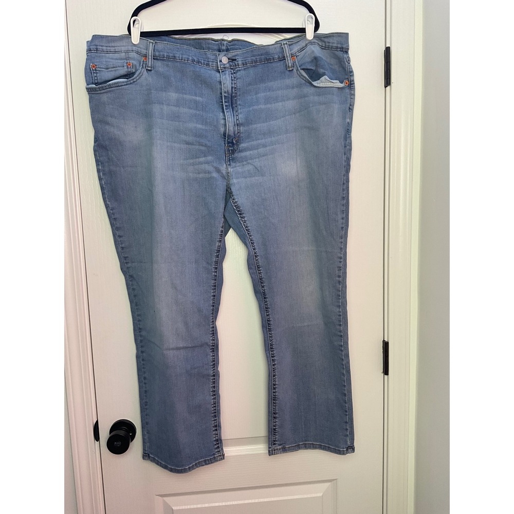Levis 541 Athletic Taper Jeans Mens Light Wash Blue Denim Pants 52x30